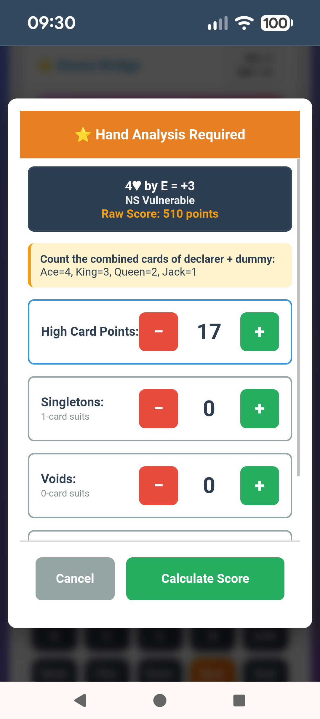 HCP analysis for Bonus Bridge